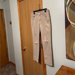 Jag Jeans "Relaxed Boyfriend" Size 4 Light Wash Distressed/Ripped Mid-Rise Jeans